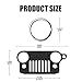 Early Bus Jeep Grille Keychain,Stainless Steel Car Keyring (Never Rust or Break) for Jeep Wrangler Grand Cherokee Compass Renagade Patriot CJ, JK, JKU, TJ, YJ, XJ (Black 1)