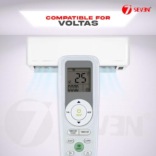 Image of 7SEVEN Compatible Air Conditioner remotes for Original Voltas AC Remote Control Suitable for 1 1.5 2 ton Split or Window ac - Match Exactly with Old Model 181 Remote for Better Performance