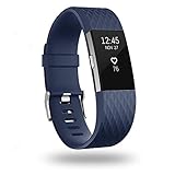 POY For Fitbit Charge 2 Bands, Classic & Special Edition Replacement bands for Fitbit Charge 2, Large Navy