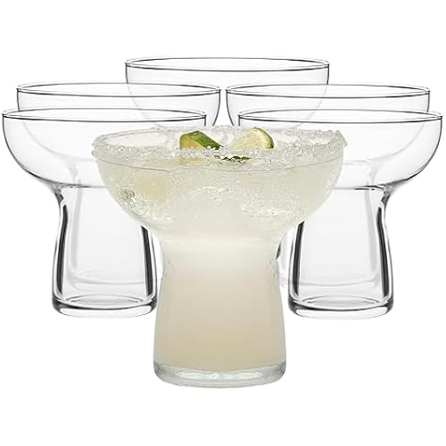 Libbey Stemless Margarita Glasses Set of 6, 10.25 ounces Classic Lightweight Margarita Cups, Fancy Glassware Set for Celebrations