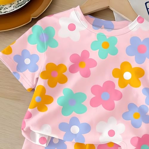 4YOU Dresses Beautiful Cotton Blend Fabric with Beautiful Print Tshirt and Half Pant For Girls - Image 4 thumbnail