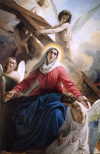 Affiche Toile la Vierge en deuil habille les grands murs nus 60x90cm