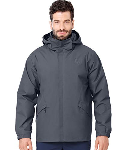 CAMELSPORTS Men’s 3 in 1 Ski Jacket Waterproof Winter Jacket Warm Hooded Snow