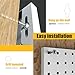 Spampur Peg Board, 6 Pack Metal Pegboard Panels White Pegboards Wall Organizer with 50 Hooks, Heavy Duty Peg Board for Walls Home, Garage Tool Storage, Office Organization, Craft Room, Kitchen
