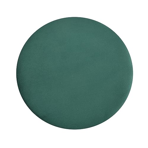 Image of NACIA Velvet Ottoman Pouffes Stool for Living Room Wooden Sitting Furniture Footrest Footstool for Foot Rest Upholstered Foam Cushioned Puffy for Home Decor, Dressing Table Stool (17 inch Height, Green)