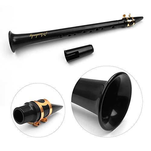 KKmoon Muslady Preto Saxofone de Bolso Saxofone Mini Portátil Saxofone de Plástico Pequeno com Bolsa