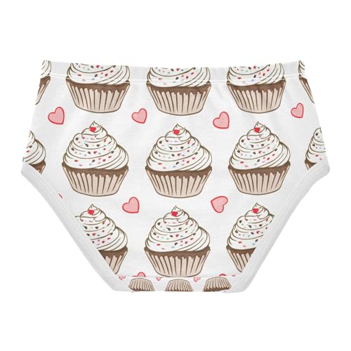 Cupcakes Red Hearts Toddler Girls's Underwear 2T 202c12632