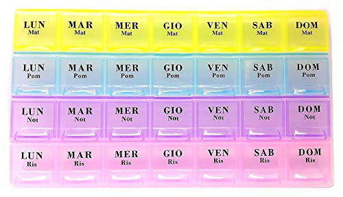 PortaPillole Settimanale Contenitore per Pillole