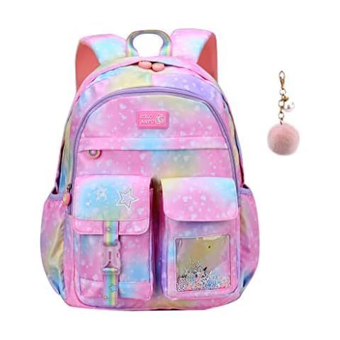 VIDOSCLA Cute Coloful Casual Daypack for Girls,Teens Elementary School Backpack,Primary Book Bags forTeens Cover