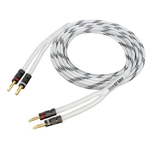 InnoStars Cable de altavoz OFC 14AWG (35 pies, blanco)