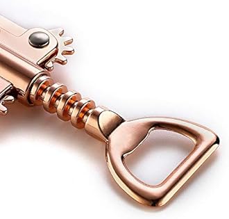 JXS Simple Wing Corkscrew Gold Wine Opener and Beer Opener, Multifunctional Wine Corkscrew Opener