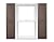Polaris Homeside Open Louver Vinyl Shutters (1 Pair) 14-1/2in. x 35in. - 022 Chocolate