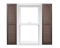 Polaris Homeside Open Louver Vinyl Shutters (1 Pair) 14-1/2in. x 39in. - 022 Chocolate