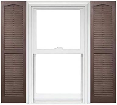 Miniatura 23 de Polaris - Persianas de vinilo Homeside con listones abiertos, 1 par, 14-1/2 pulgadas x 39 pulgadas, color gris 410