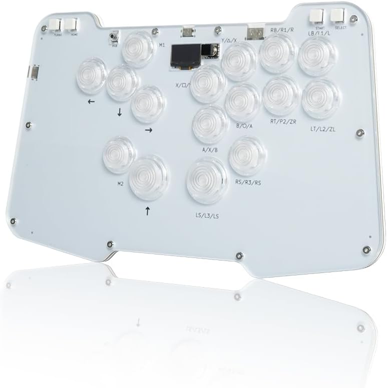 BITFUNX Duelpad Zen16 Leverless Controller Arcade Stick, All-Button Arcade Controller for PS4/PS3/PC/Switch/Steam, Arcade Fight Stick with SOCD/Custom RGB/Turbo/Hot-Swap/Low-Profile Switch