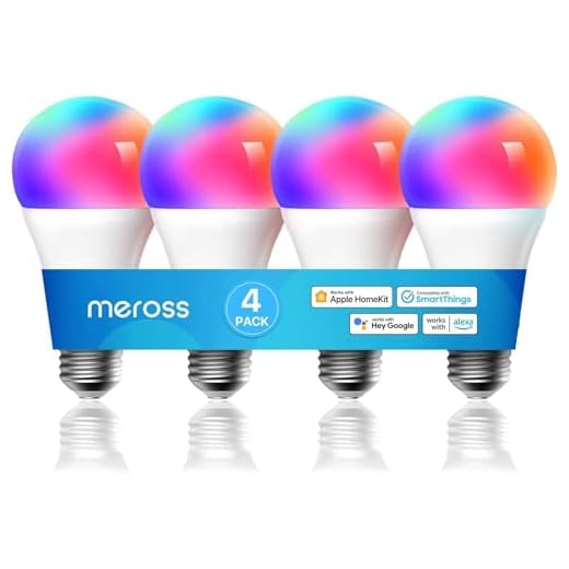 Lâmpada Inteligente Meross RGBWW 4-pack