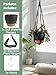 Bouqlife 3 Pack Self Watering Hanging Planters Macrame Plant Hangers with Indoor Flower Pots, 3 Different Size Hanging Basket, Plant Hanger with Hooks for Garden Home Decor Black