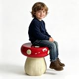 13.8" Mushroom Garden Stool, Resin Side Table For Indoor And Outdoor