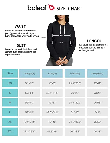 Baleaf Women's Running Hoodies Lightweight Pullover Athletic Shirts With Thumb Holes Fleece Lining Black Xs #TOP6