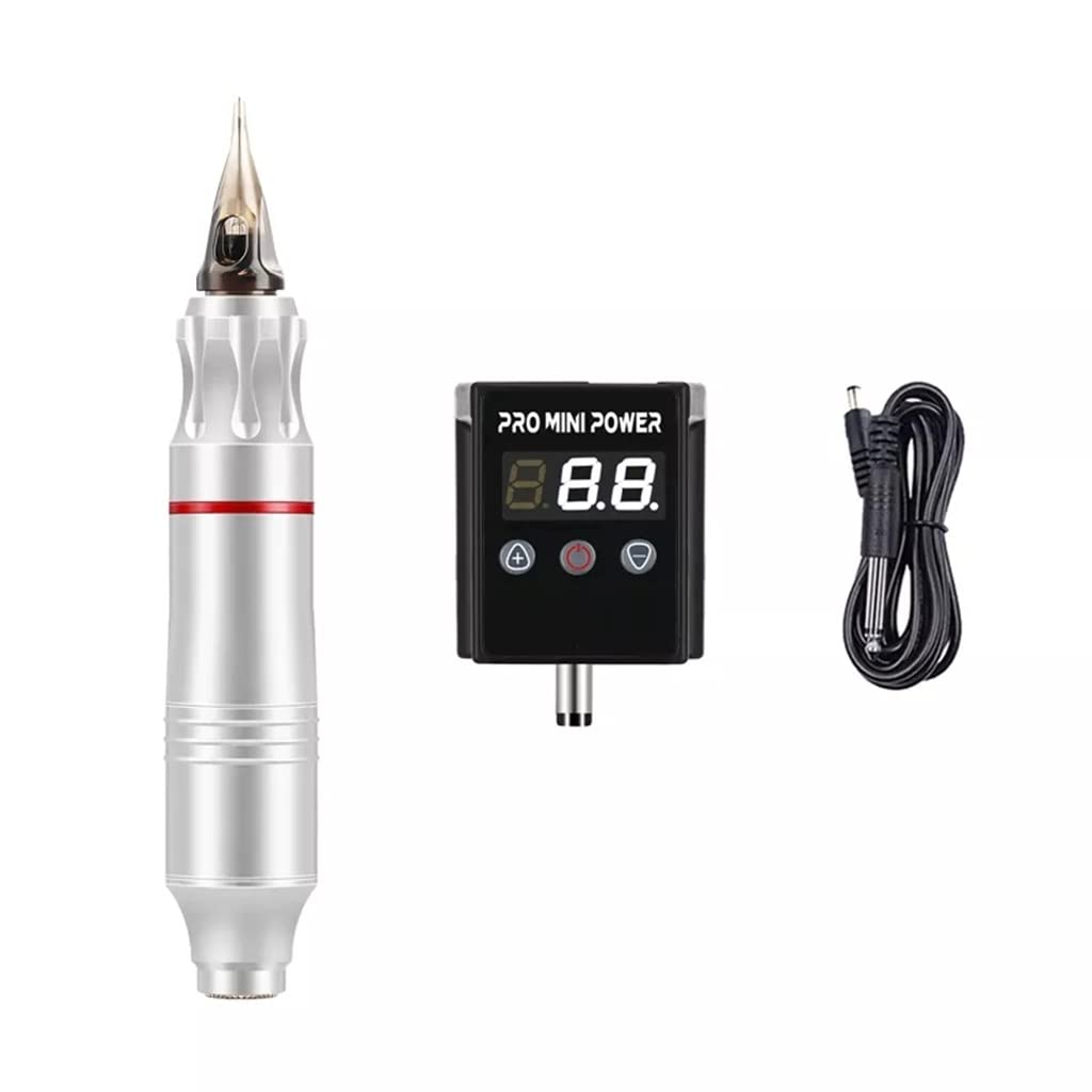 Rechargable Tattoo Machine Set Battery Tattoo Power Supply for Tattoo Machine Pen for Tattoo Beginners Artist(white-Fruit peach5)