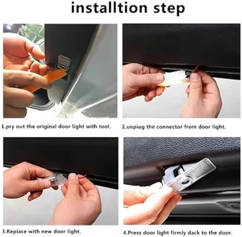 LED Car Door Welcome Light Warning Lamp Compatible With AUDI Accessories - 5