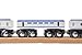 maxim enterprise, inc. Express Train Set, Bullet Train for Wooden Train Track, Train Set of 2 Engines & 1 Passenger Car, Compatible with Thomas and Friends, Brio & Other Major Brand Wooden Railways