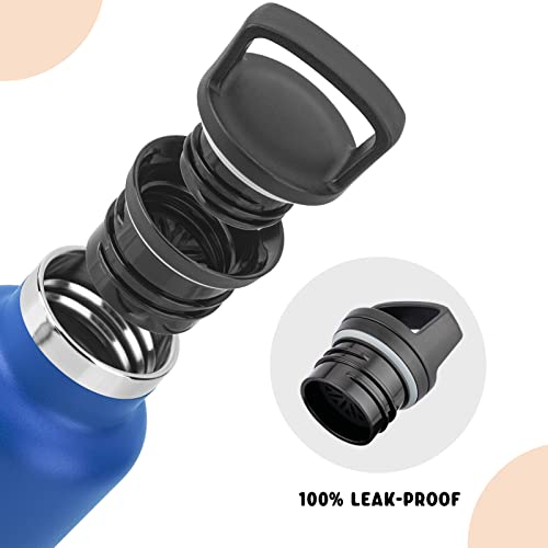 Mollcity Water Bottles Kids, 16Oz Vacuum Insulated Water Bottle With Leak Proof Lid, Stainless Steel Sports Water Bottle With Wide Handle - Easy To Unscrew #TOP5