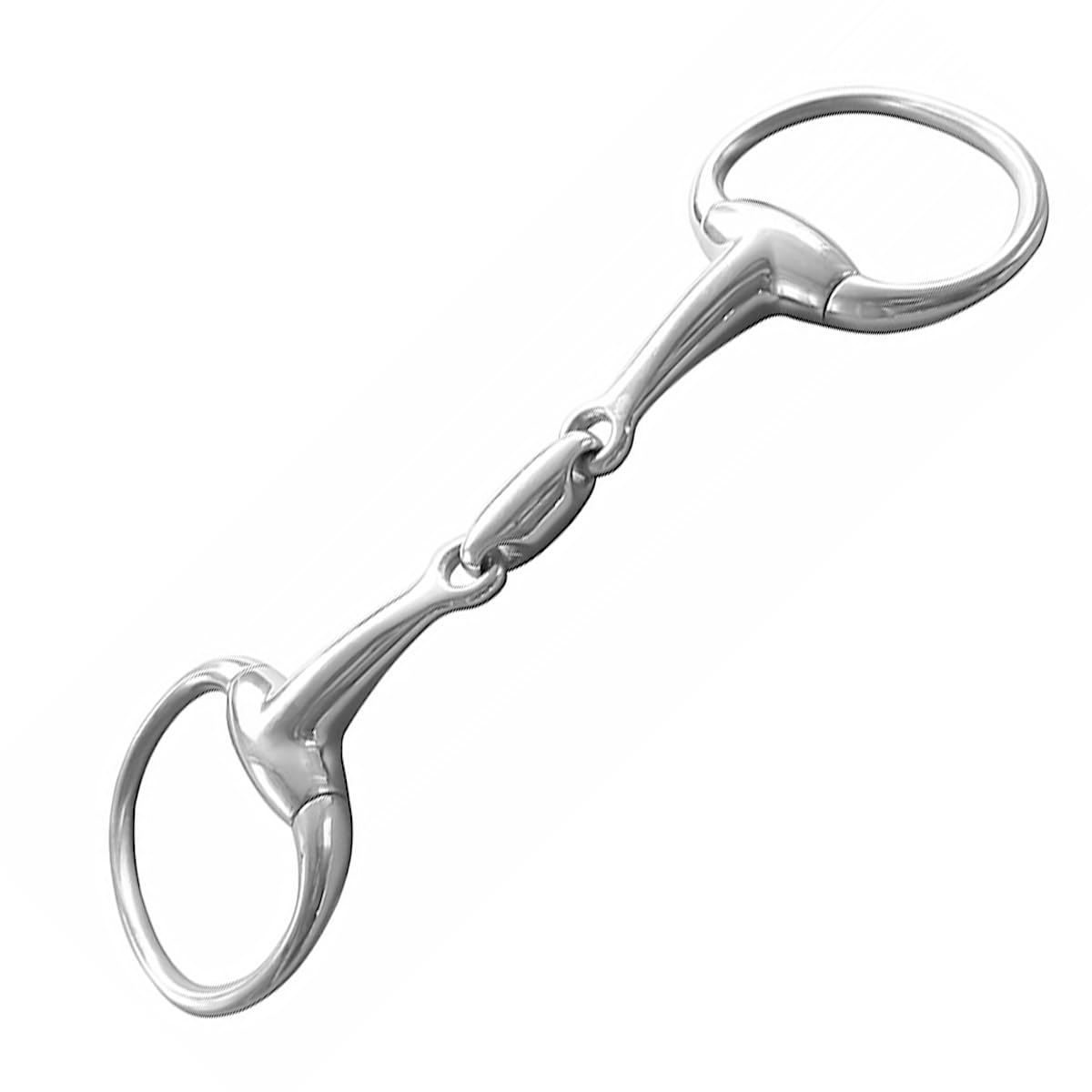 SYLEN Morso per cavalli, 13,5 cm, doppio snodo, in acciaio inox, colore argento