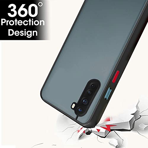 Image of TheGiftKart Translucent Hybrid Back Cover Case for OnePlus Nord 2020 | Smoked Matte Back | 360 Degree Protection | Protective Hard Back Cover Case for OnePlus Nord (2020) (PC & TPU, Black Bumper)
