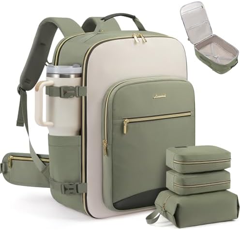 Mochila LOVEVOOK Bagagem de mão, item pessoal, bolsa de viagem para mulheres e homens