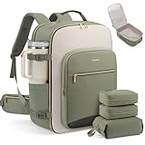 Mochila LOVEVOOK Bagagem de mão, 40 L, unissex, impermeável, 3 organizadores de mala, bolsa grande para viagem aérea, TSA, para itens pessoais essenciais, laptop de 17”, aprovada por companhias aéreas