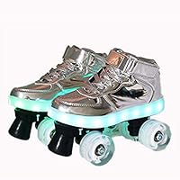 Amazon | 二列ローラースケート四輪ローラースケート昔ながらの