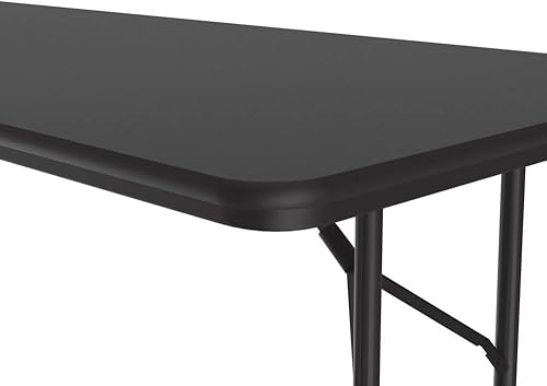 Miniatura 205 de Correll - Mesa plegable de altura ajustable y resistente, parte superior laminada de alta presión, fabricada en Estados Unidos, delantal de acero