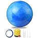 Ballon Fitness avec Pompe, 55 cm Epais Anti-éclatement Ballon de Gymnastique, Ballon de Grossesse, Boule d'assise, Balle de Yoga, Balles d'exercices pour Pilates Grossesse Equilibre Chair (Bleu)
