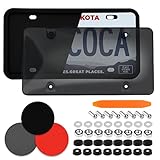 1 Set Silicone License Plate Frame with Tinted License Plate Covers Smoked Unbreakable License Plate