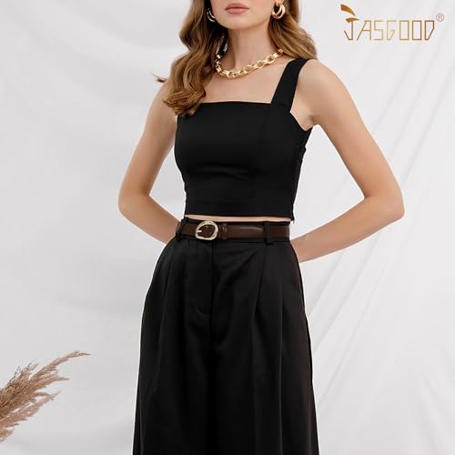 JASGOOD Leather Belts for Women Cute Casual Waist Belt with Gold Buckle Ladies for Jeans Pants Dresses2