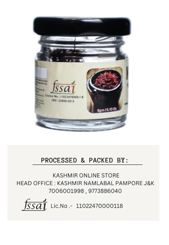 Image of Kashmir Online Store Original Saffron - Natural & Pure Finest Grade Kashmiri Kesar For Pregnant Women, Cooking, Face & Skin. (3Gm)