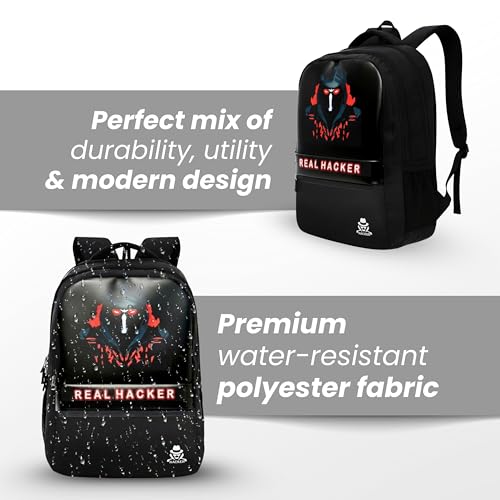 Image of Goldfinch Laptop Backpack Bag for Men & Women | 25L Water Resistant with Hidden Pockets 2 Main Compartments, Front Chain Pocket, Multi Organizer for School, Office, Travel