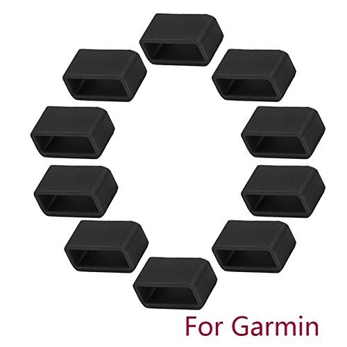 EverAct 10 PCS Silicon Fasteners for Garmin , Black Color