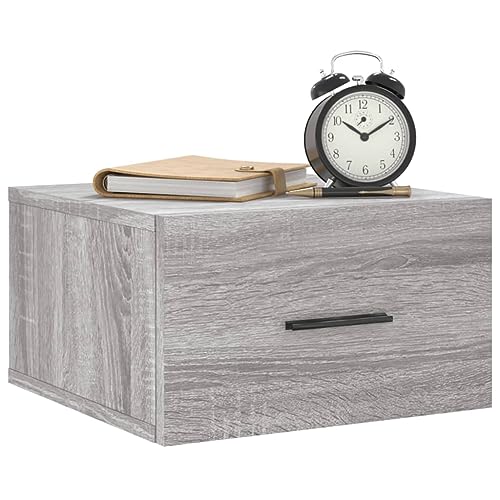 Table de chevet murale grise Sonoma pour optimiser petits espaces