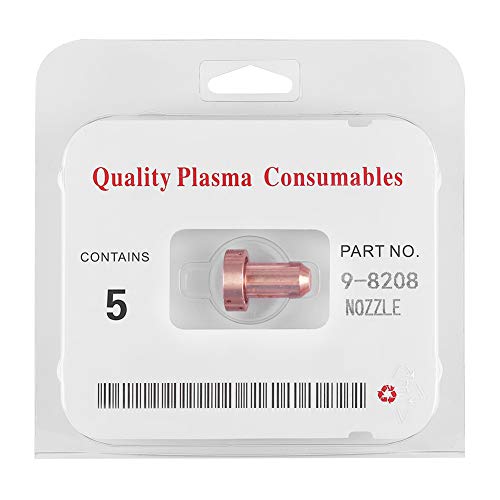 Respicefinem 5Pcs 9-8208 40A Plasma Nozzle Tips Fit for Thermal Dynamics SL60/100 Plasma Cutting Torch