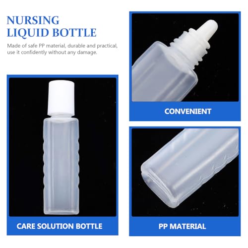 Healifty 30PCS 3ML Empty Plastic Squeezable Eye Liquid Dropper Bottles with Screw Cap, Portable Travel Empty Cosmetic Lens Care Bottle, Mini Refillable Plastic Droper Bottle3