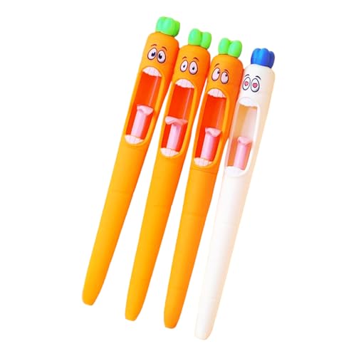 4 bolígrafos gel Carrot para oficina y escuela