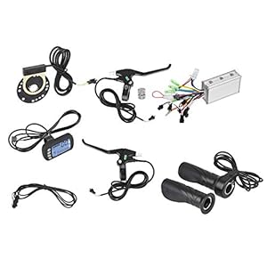 Dilwe Borstelloze motorcontrollerset, borstelloze motorcontroller met lcd-sensor met remsnelheidssensor voor e-bike, 24 V/36 V, 250 W/350 W