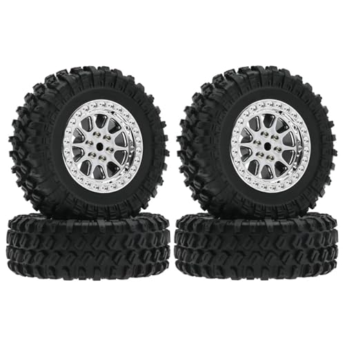 Accessoires de voiture MN99S avec pneus de 70mm et roues détachées RC Silver