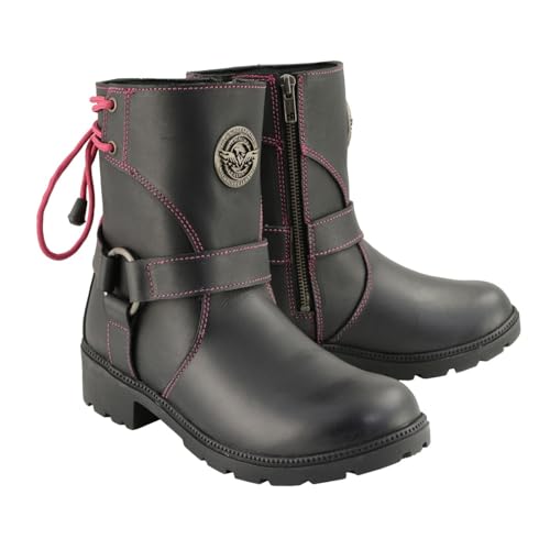 Image of Milwaukee Leather Women's Premium Leather Motorcycle Harness Boots Collection MBL - 6.5