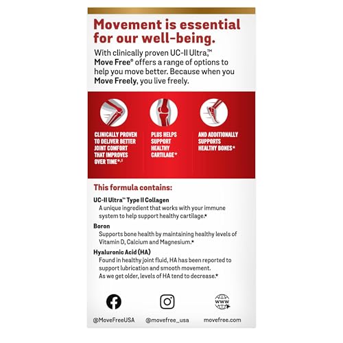Move Free FETEGT2732 Ultra Triple Action Joint Support Supplement - Type Ii Collagen Boron & Hyaluronic Acid thumb #5