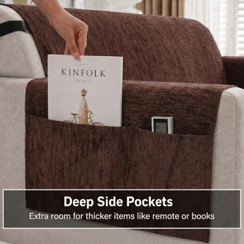 Image of STITCHNEST 'LuxeFit Series' 3 Seater Sofa Cover | Full Coverage with Armrest Pocket | Elegant Woven Fabric, Washable & Durable for Modern Living