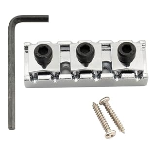 Fits Strat style electric guitars or other similar style guitars with Floyd Rose tremolo bridge system Width: 43mm(1-11/16 inch), E-E center width: 35mm(1-3/8 inch), string spacing: 7mm( 9/32 inch ),12 inch(304.8mm) radius,mounting screws hole spacin...
