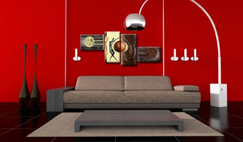 Murando Quadro Astratto 200x87 cm 4 pezzi Stampa